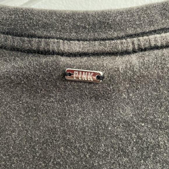 Victorias Secret PINK Dress Women Size Small Gray Ruched Sides Cotton Bodycon - Picture 9 of 9